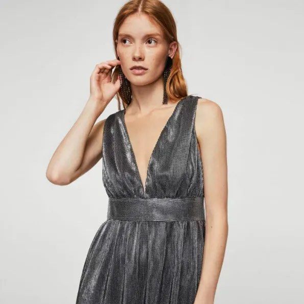 Mango metallic dress shop