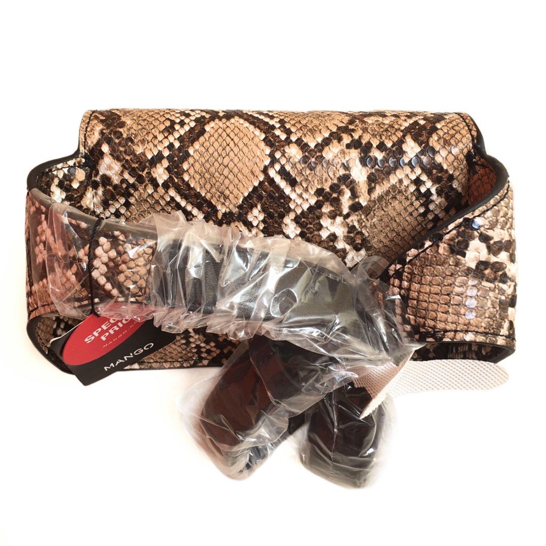 Mango animal print belt clearance bag