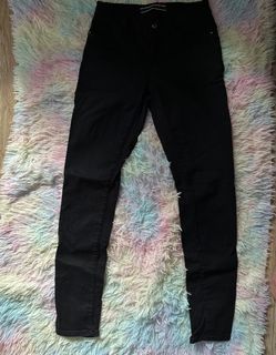 Massimo Dutti Dark Black Skinny Jeans Size 25