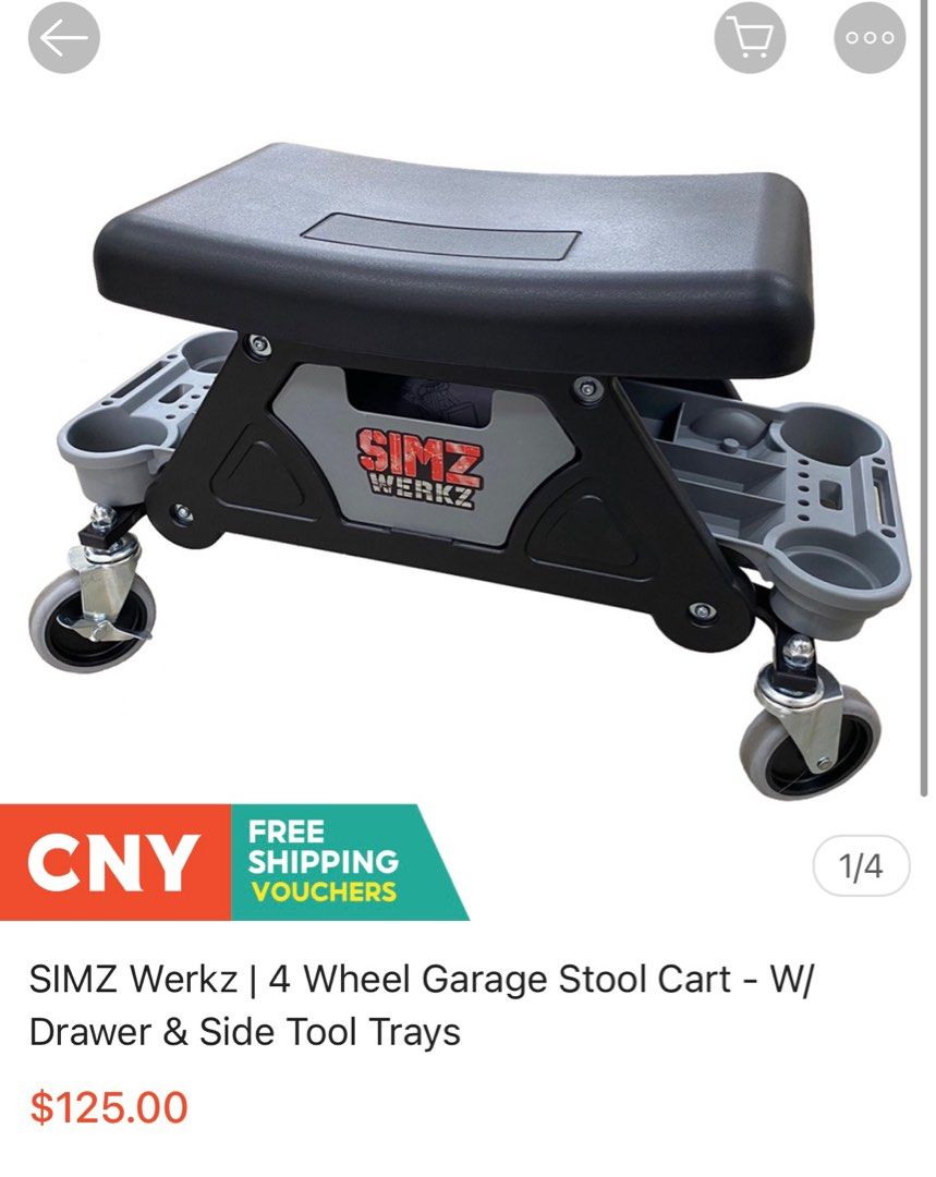 Mechanic/detailing stool, Car Accessories, Accessories on Carousell