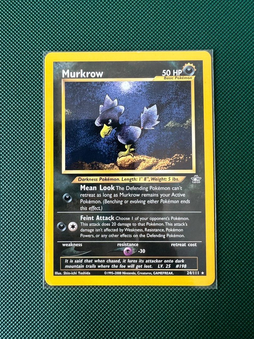 Mukrow Non-Holo Rare Vintage Pokemon Card 24/111, Hobbies & Toys, Toys &  Games on Carousell