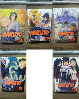 Naruto Manga Volumes 38, 40, 51, 61, 65