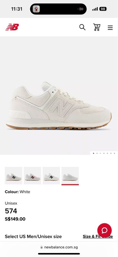 White 574 outlet