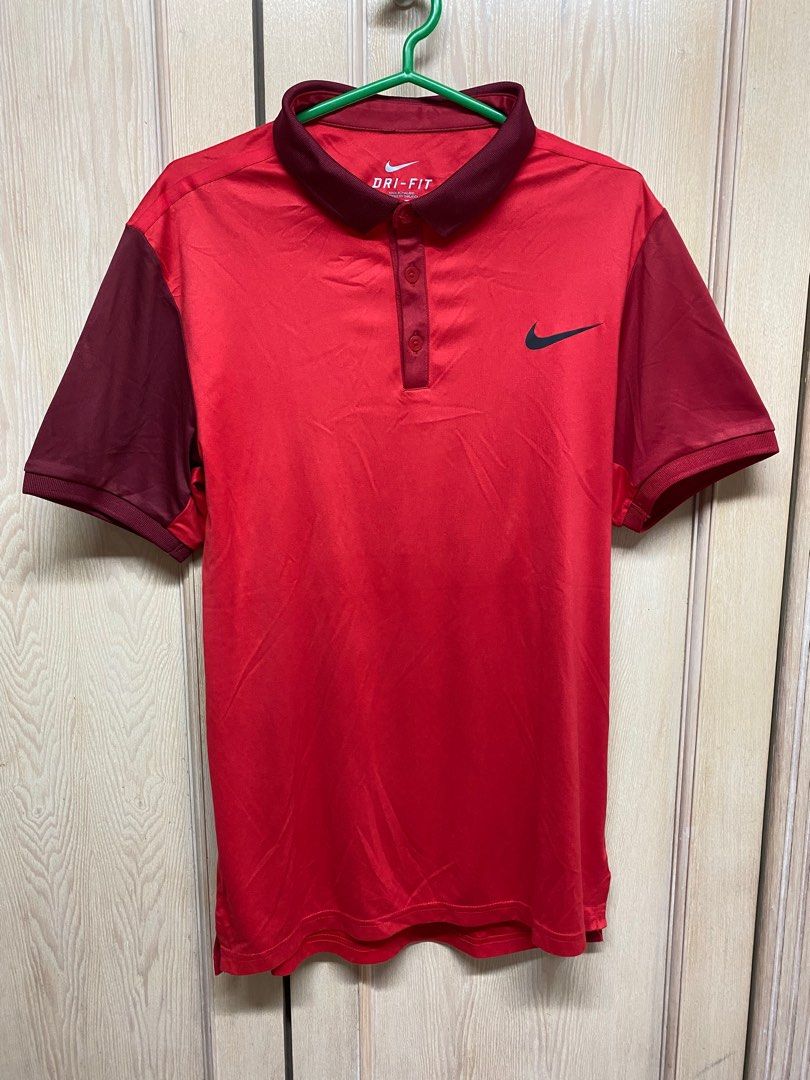 Red nike dri fit shirt discount
