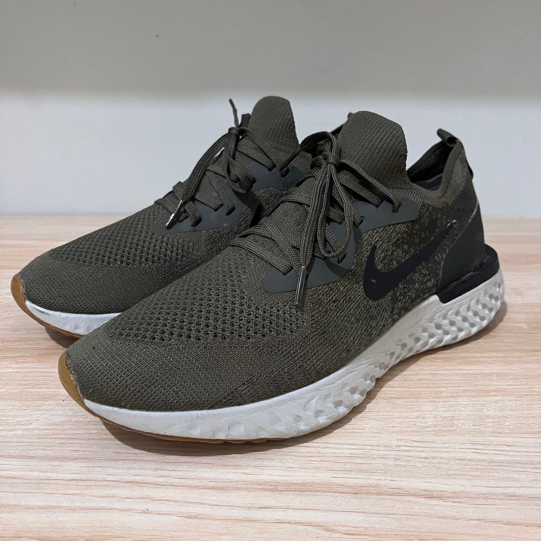 Nike Epic React Flyknit Running Cargo Khaki Size 43 27 5 cm