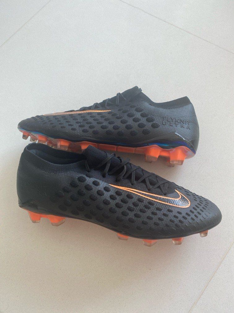 Nike hypervenom phantom fg soccer cheap cleats (black/bright citrus)