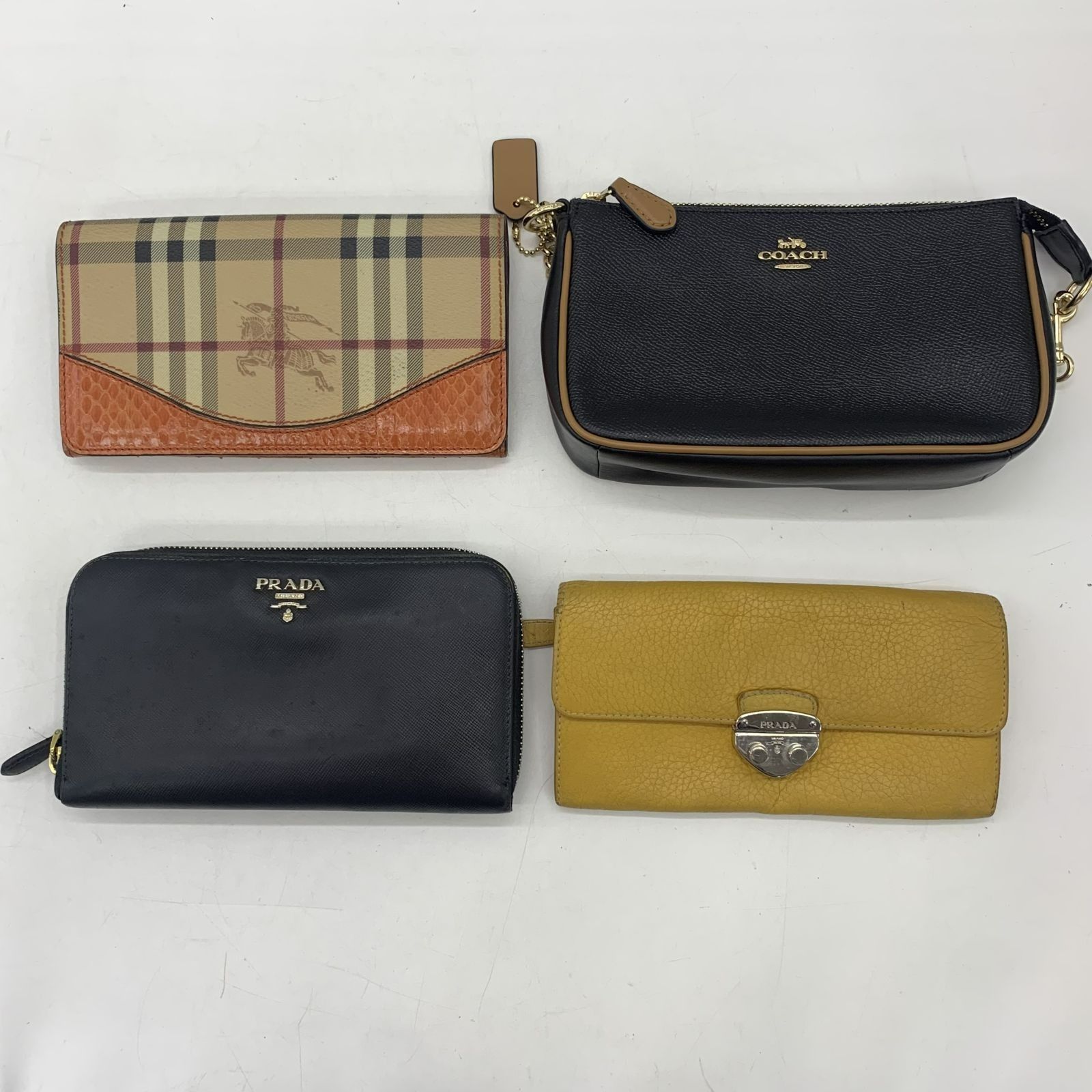 NO REFUND READ DESCRIPTION PRADA COACH BURBERRY WALLET POUCH SET OF 4 WALLET 239000924 AL