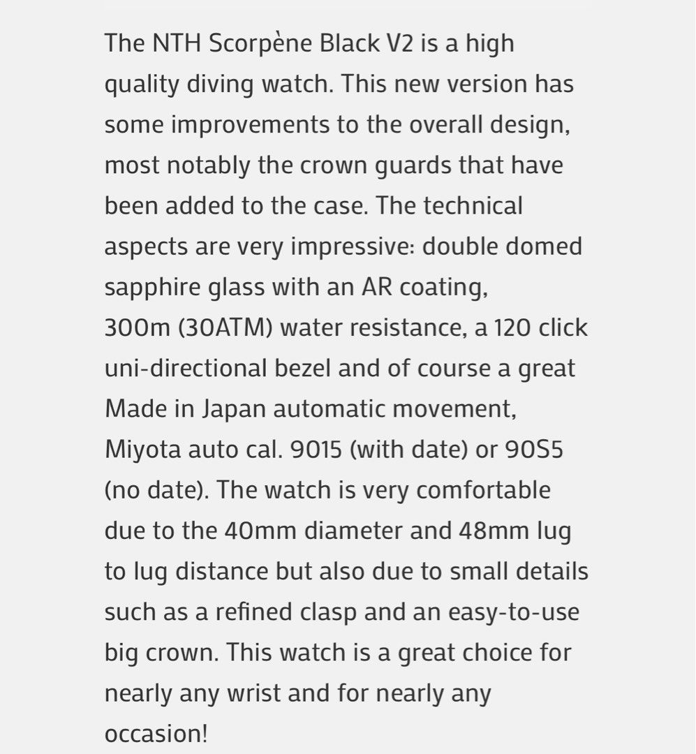 NTH Scorpene V2 Diver, Luxury, Watches on Carousell