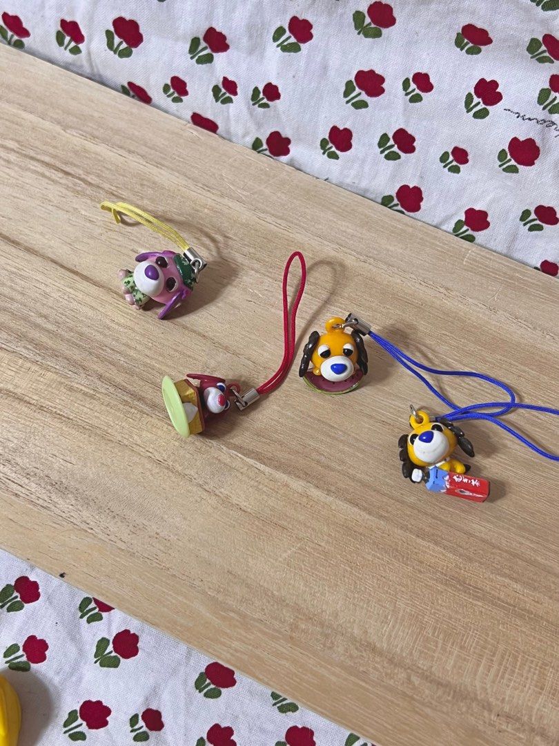 OCHA KEN Dog Charm Keychain (Category: Character Goods) located in Quezon City. Submitted by anikaniksbyirene (Listing ID 1282175344, Image 1). Description: set.