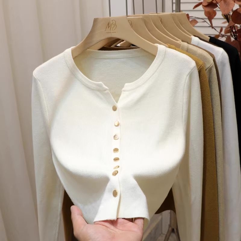 White bell sleeve cardigan on sale