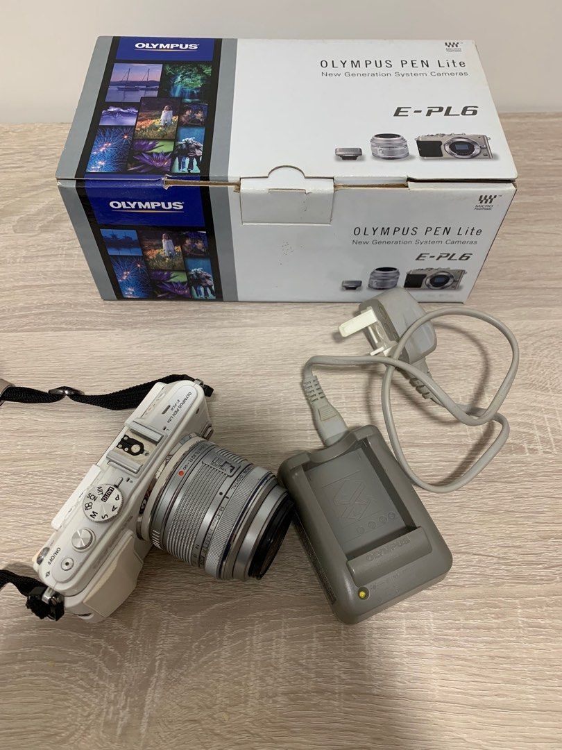 Olympus E-PL6 白色相機原裝連盒, 攝影器材, 相機- Carousell