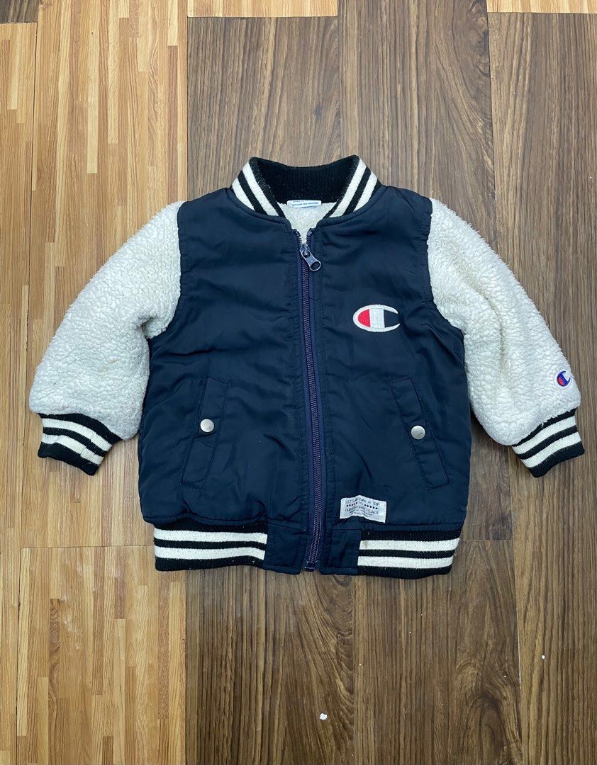 Original Champion varsity baseball jacket winter kids sherpa