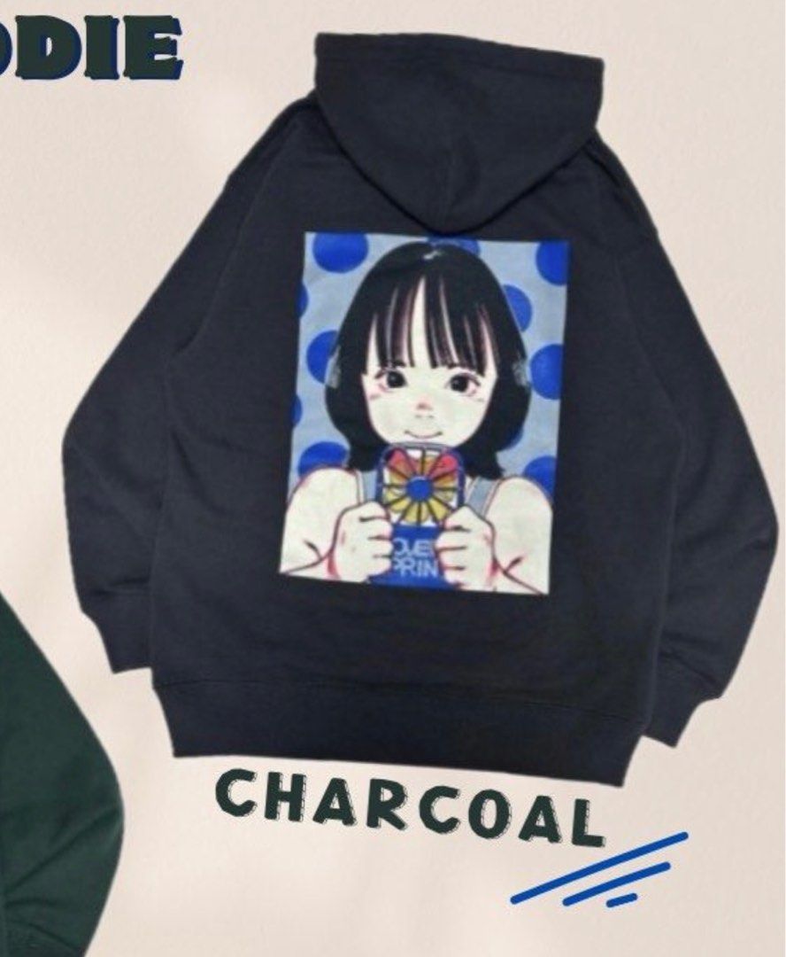 Overprint new ver13 pop art pile hoodie (charcoal) size M, 男裝 