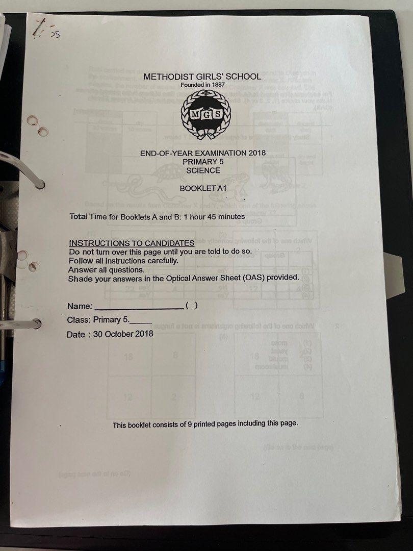 P5 Past Year Science Exam Papers (17 Sets) Hobbies Toys Books