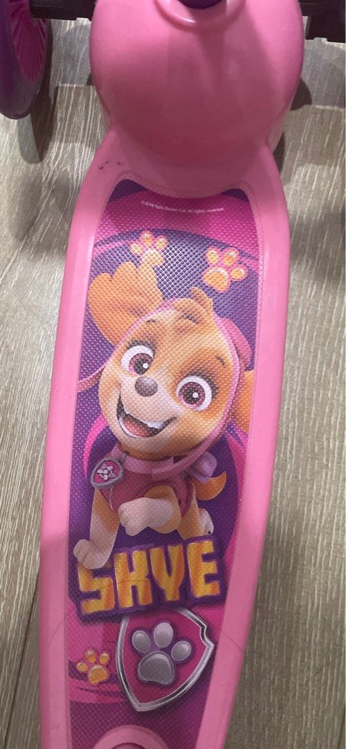 Pink paw patrol scooter sale