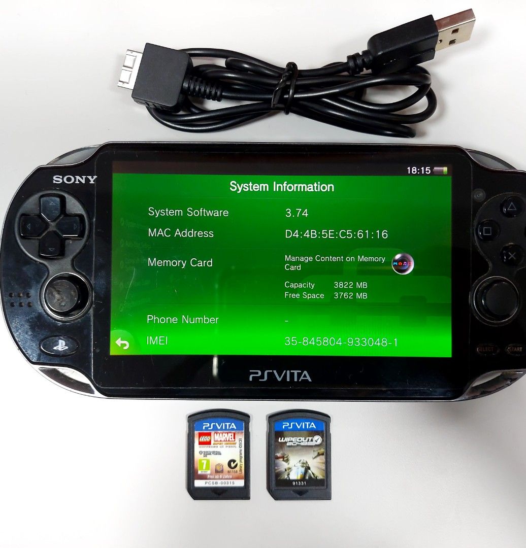 PlayStation Vita Phat PCH-1103 Bundle (Category: PlayStation) located in Manila. Submitted by watchesvideogamestoys (Listing ID 1282142832, Image 3). Description: 🎮FOR SALE🎮 🕹PlayStation Vita Phat PCH-1103 Bundle 🕹PhP7,500 📋Item Details: ☑️Unit is in great working condition ☑️Visible but minimal signs of use ☑️Screen has protector attached ☑️Left thumb grip in worn out condition ☑️All buttons are responsive ☑️4GB memory card ☑️Comes with USB