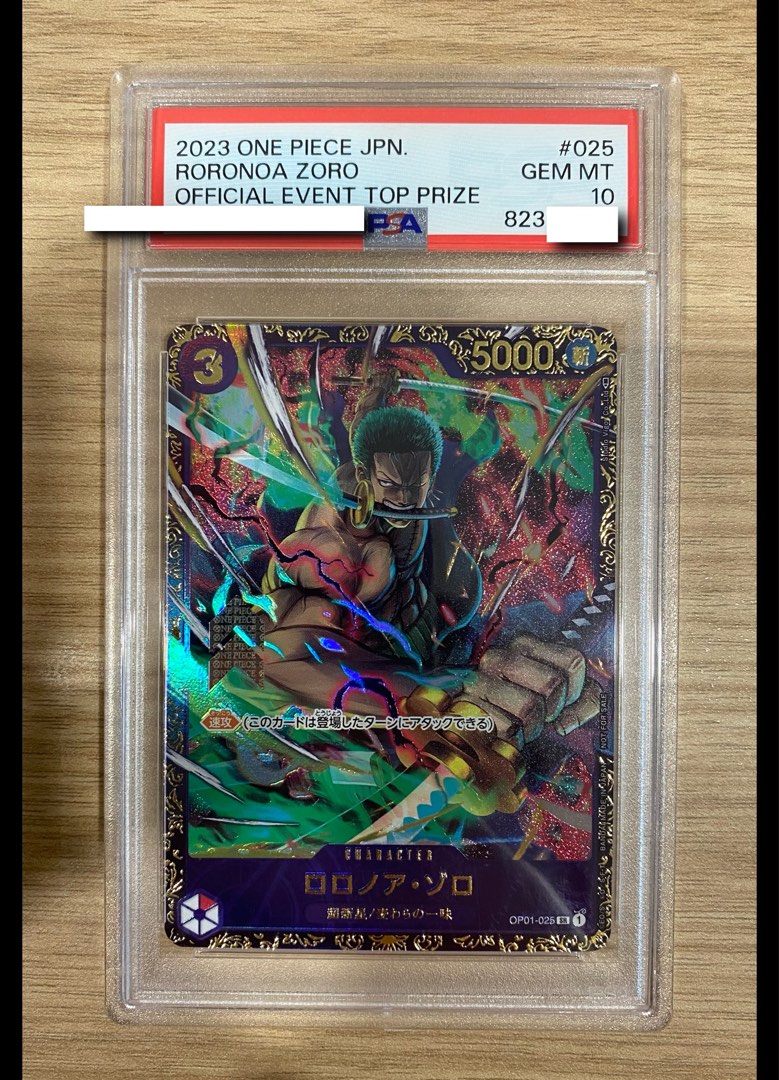 PSA 10] Zoro Flagship Official Event Top Prize One Piece #025