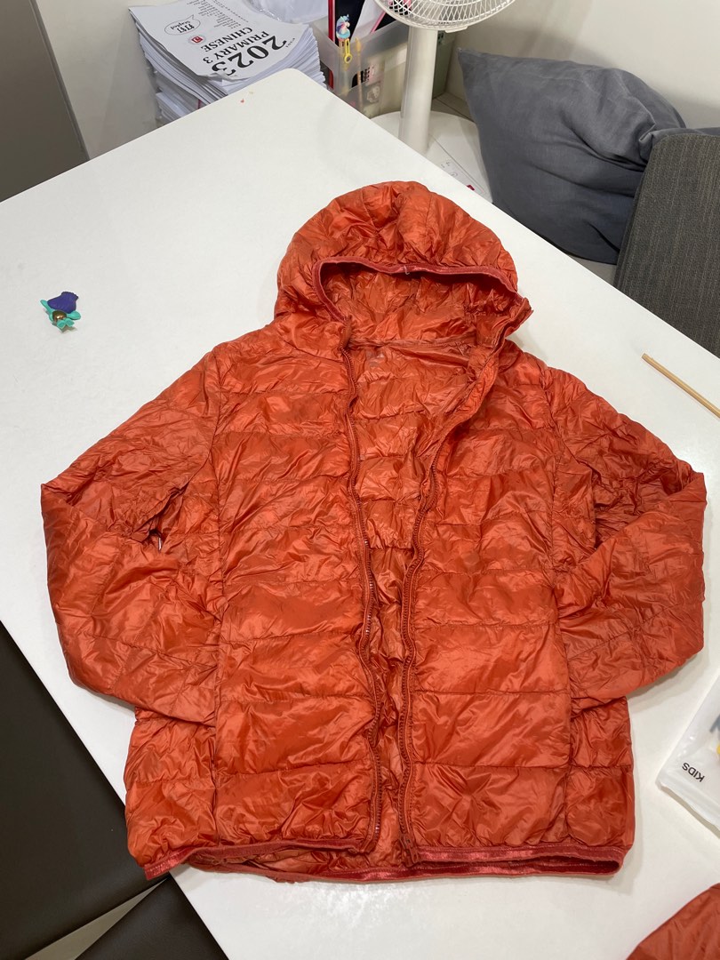 Puffy orange jacket online
