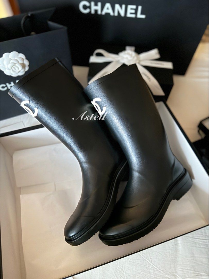 READY STOCK CHANEL RAIN BOOTS