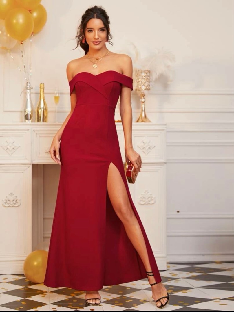 Red evening cocktail dress sale
