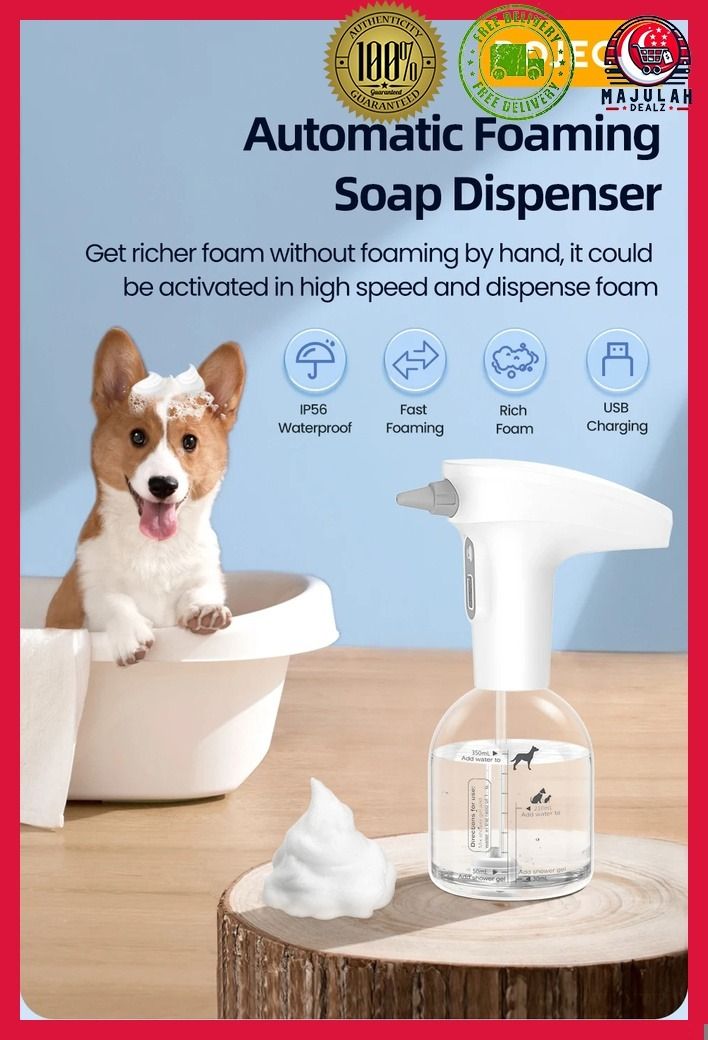 ROJECO Automatic Soap Dispenser for Cat Dog Smart Bathroom