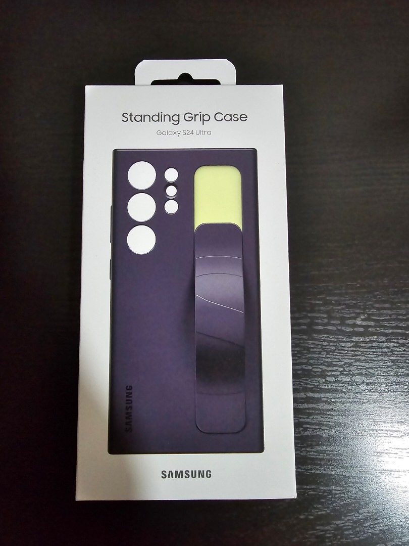 SAMSUNG Galaxy S24 Ultra Standing Grip Case(Dark Violet), Mobile
