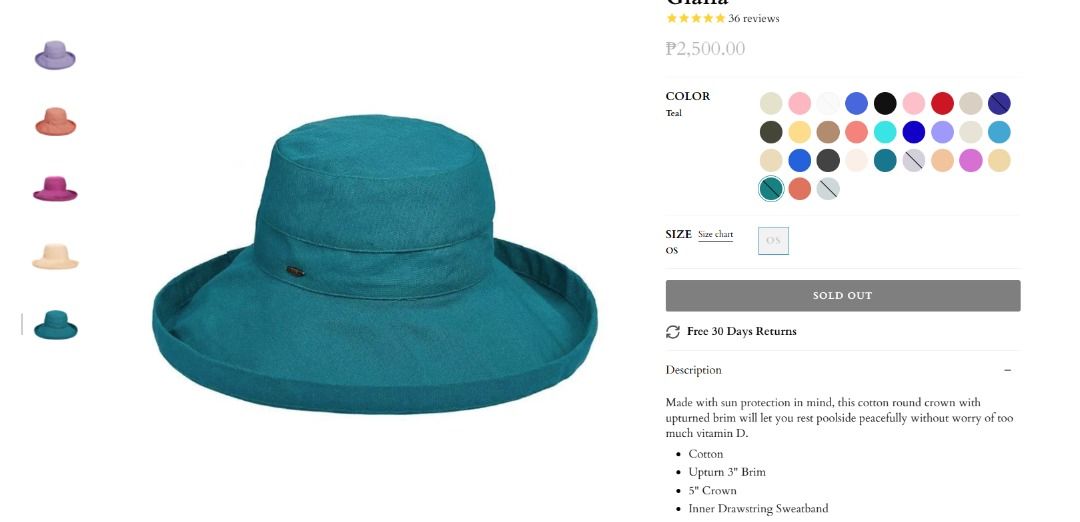 Scala hat size chart sale