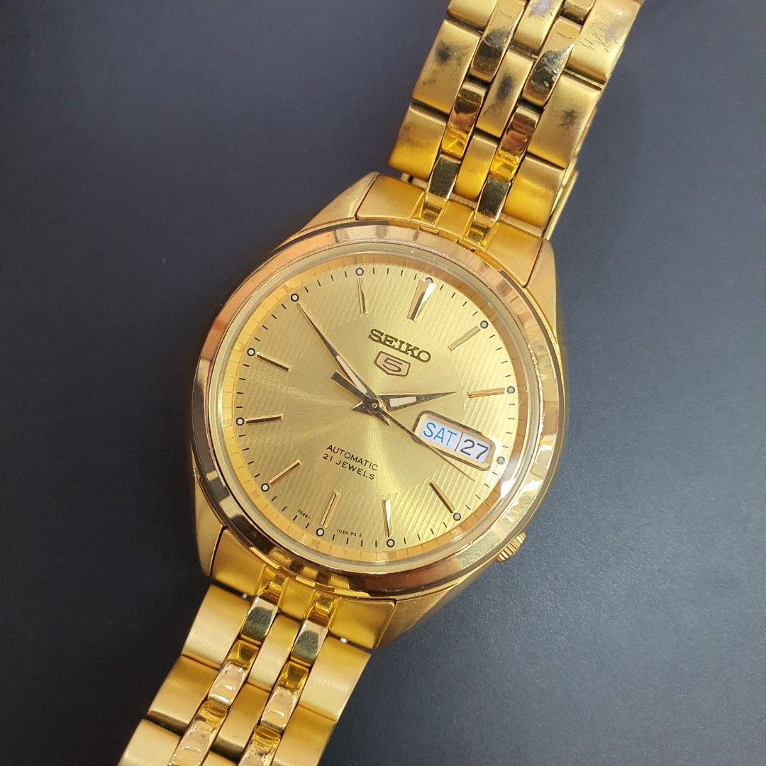 Gold plated seiko watch outlet