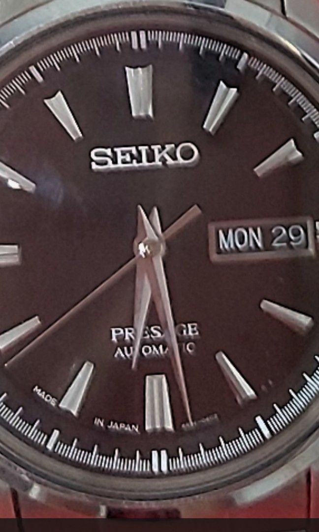 Seiko presage black clearance day date srpb71j1