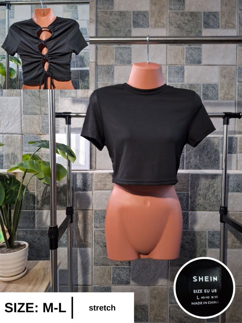 Shein Black Backless Crop Top (Category: Shirts) located in Quezon City. Submitted by thicc.co (Listing ID 1282029014, Image 1). Description: -Never used only washed. -See image for product details. -PM me for available discounts, offers, or picture requests :D. - All items are in good condition unless stated with flaws or damage - Sizes and item details are included in the photo. - What you see is what you get. All photos are actual. ❕NOTICE❕ -P