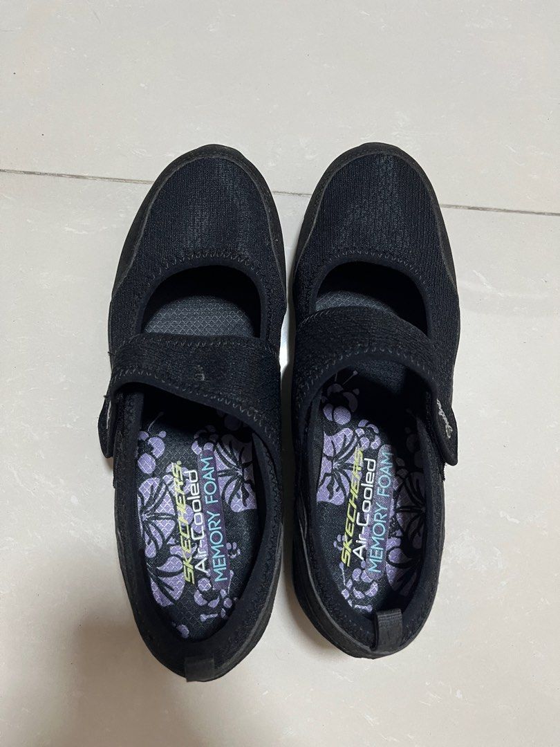 Memory foam black womens shoes shop