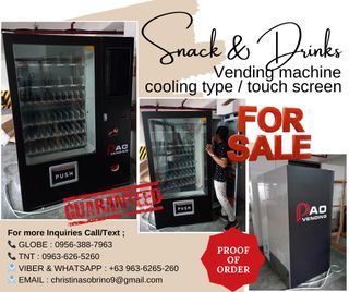 Snacks and drinks Vending Machine For Sale with touch Screen