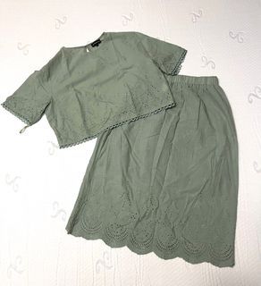 Something Borrowed Green Top and Dress Set