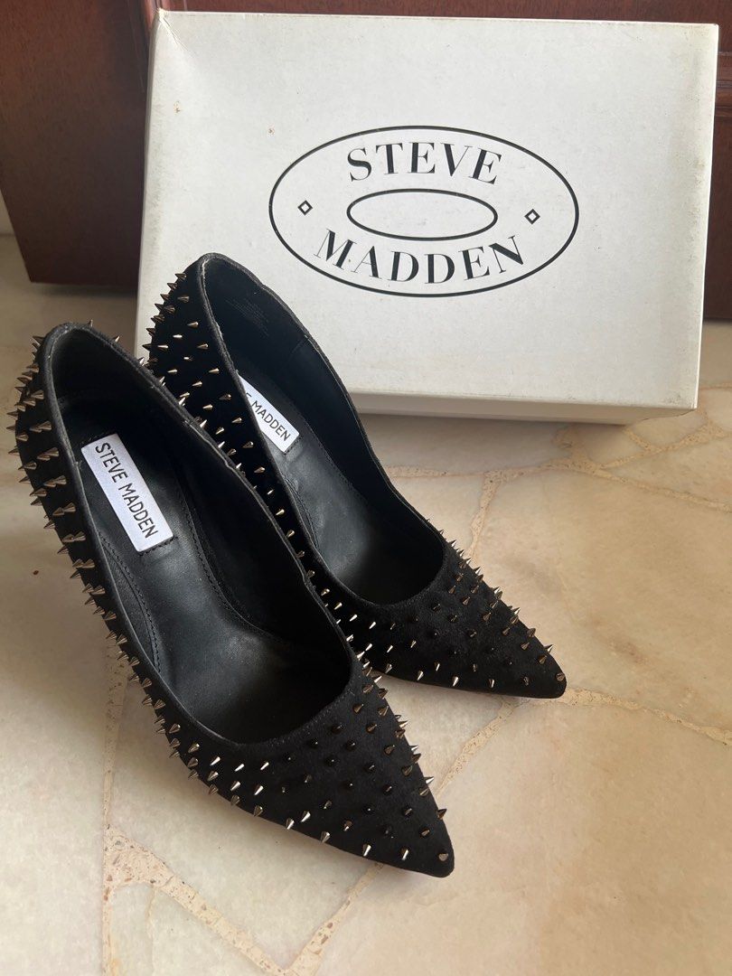 Steve Madden Vala Spike Heels Black Women s Fashion Footwear