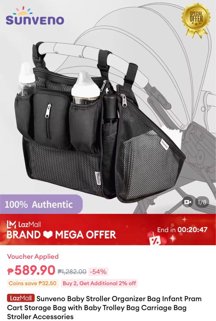 Stroller organizer Cart storage bag trolley bag (Category: Other Babies Going Out Needs) located in Santa Rosa. Submitted by jm.closettt.ali (Listing ID 1282156291, Image 1). Description: .