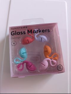 Sunnylife Flamingo Wine Glass Markers
