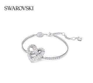 Swarovski Criss-Cross Heart Platinum Bracelet ORIGINAL