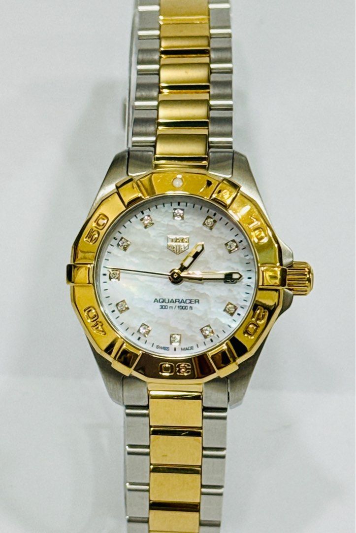 TAG HEUER AQUARACER DIAMOND MOTHER OF PEARL WATCH W0839 Women s Fashion Watches Accessories Watches on Carousell
