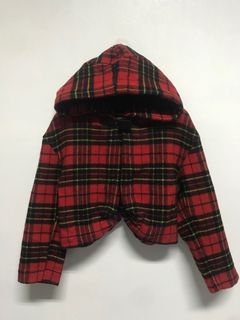 Tsumori Chisato Plaid Wool Short/ Cropped Jacket