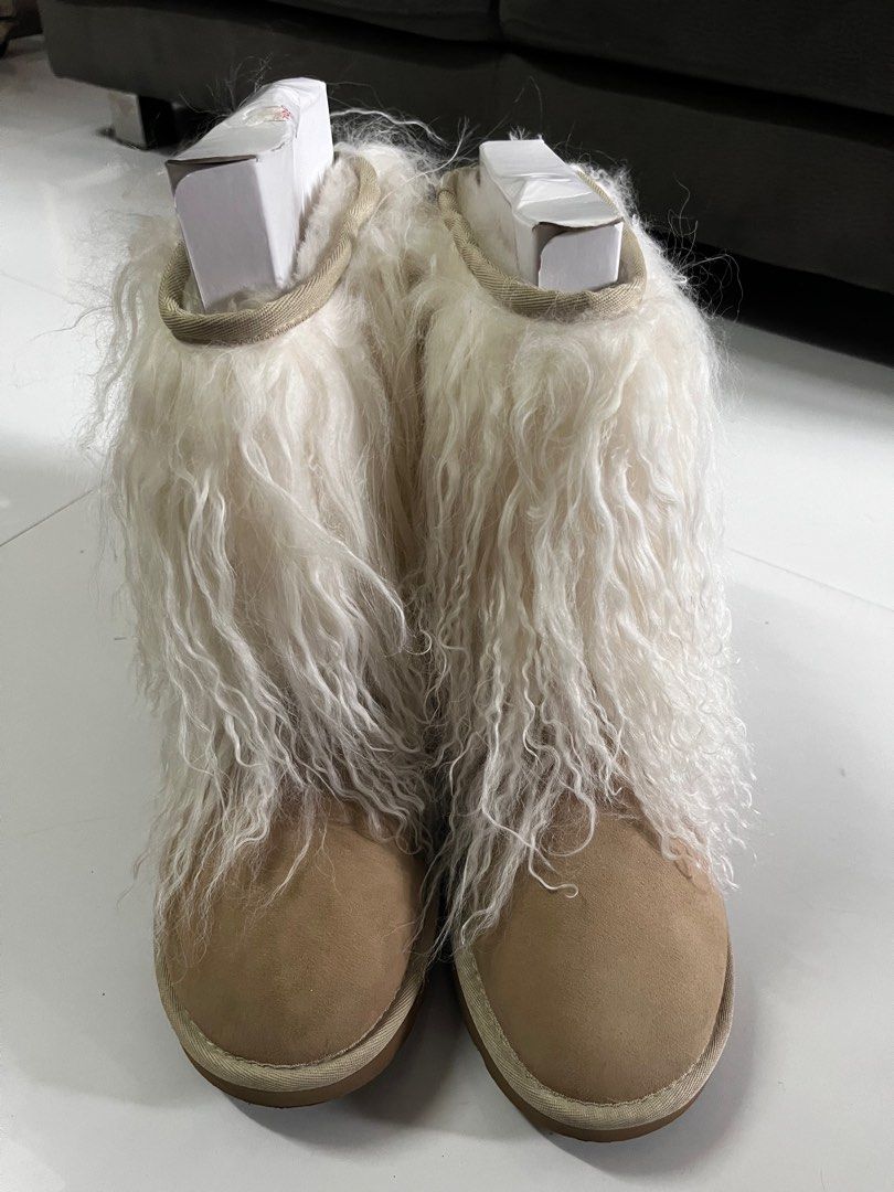 UGG Rare Mongolian Fur Linda Boot Women s Fashion Footwear