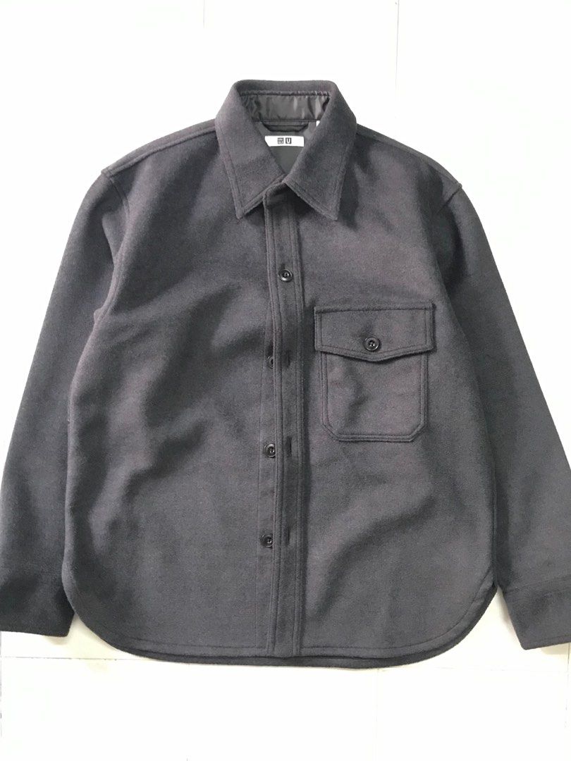 Uniqlo long sleeve fleece shirt on sale jacket