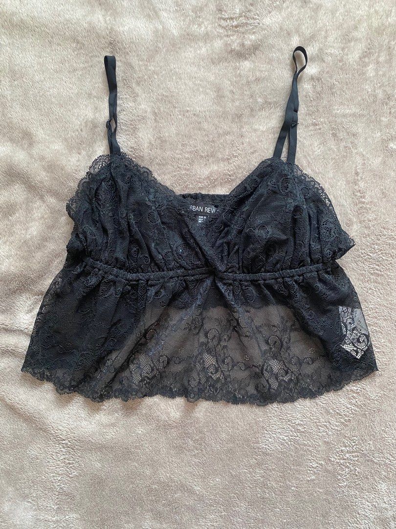 Zara Blacklace Bralette Top