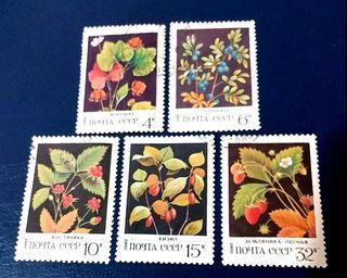 USSR 1982 - Wild Berries 5v. (used) COMPLETE SERIES