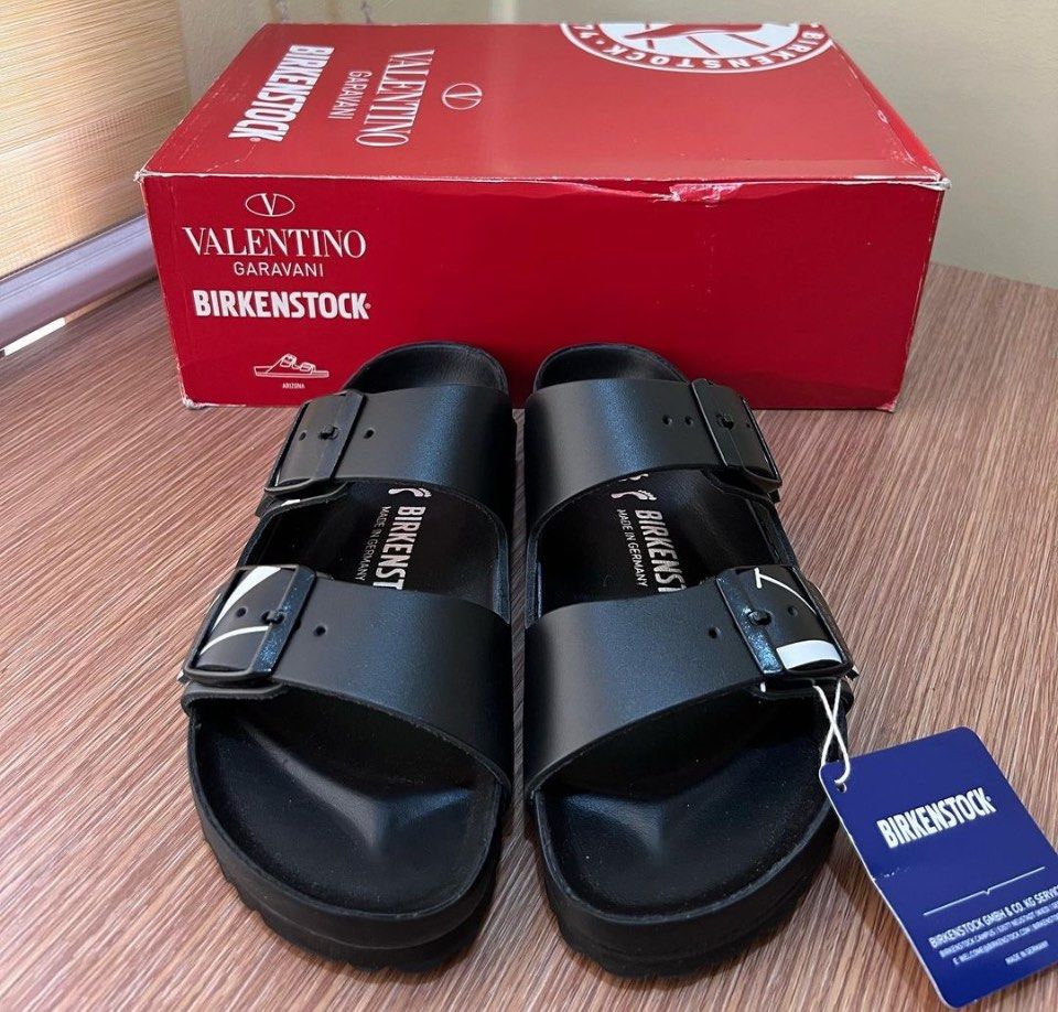 Valentino x Birkenstock Collab Men s Fashion Footwear Slippers Slides on Carousell