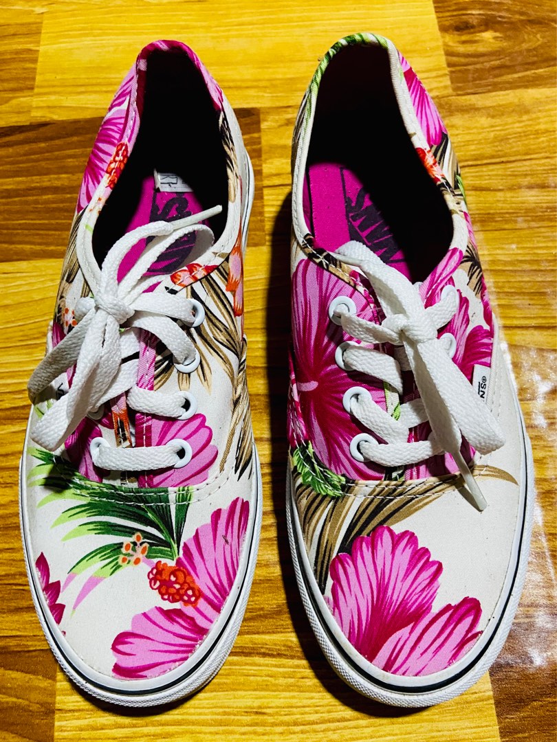 Pink clearance floral vans