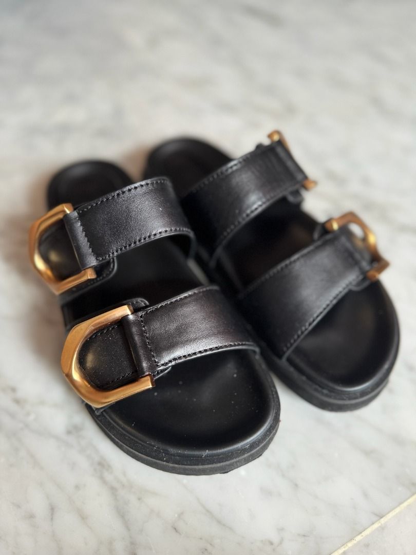 Very comfy black sandals Women s Fashion Footwear Sandals on