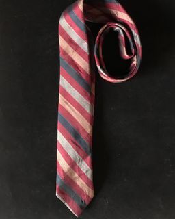 Vintage Maroon Striped Necktie