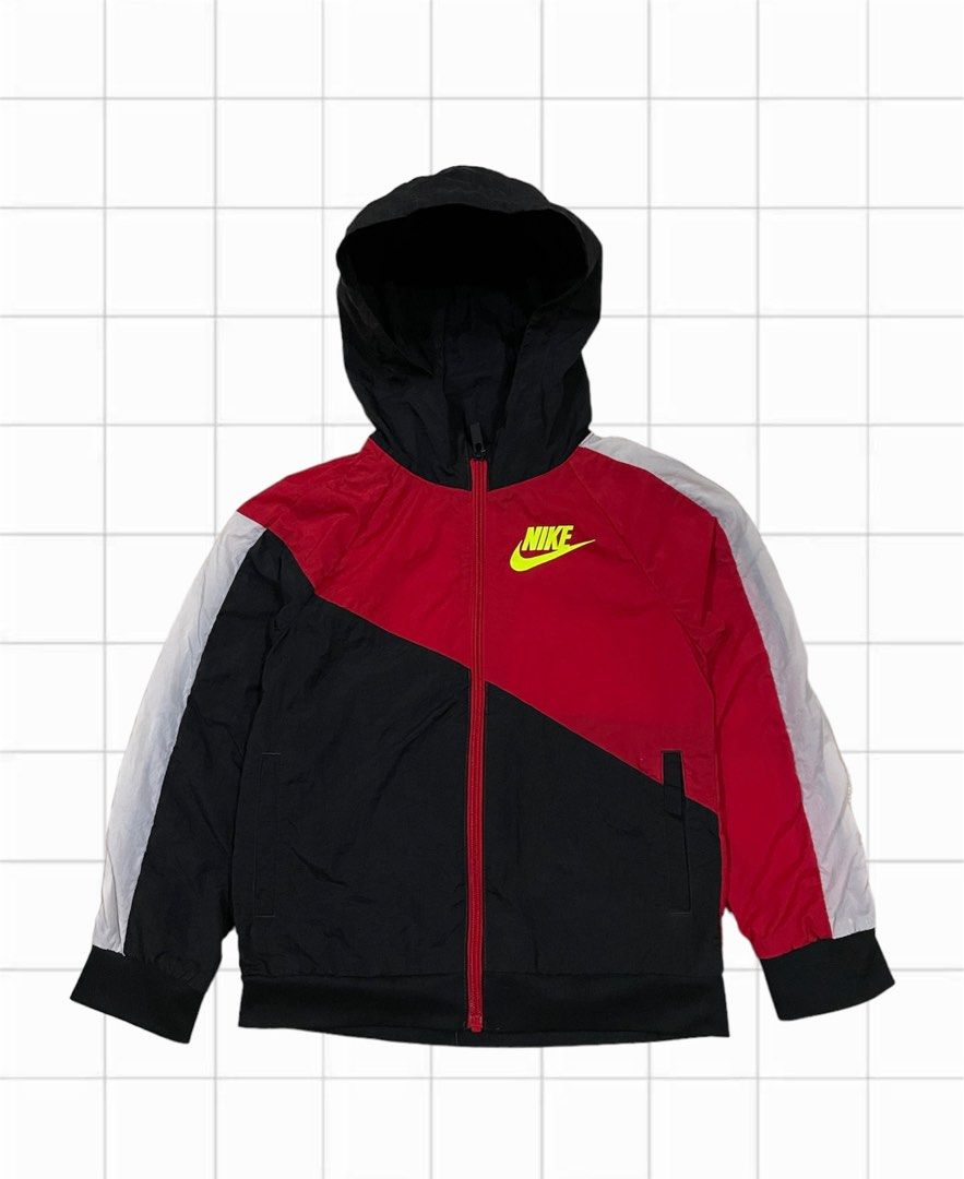 Nike white red store and black windbreaker