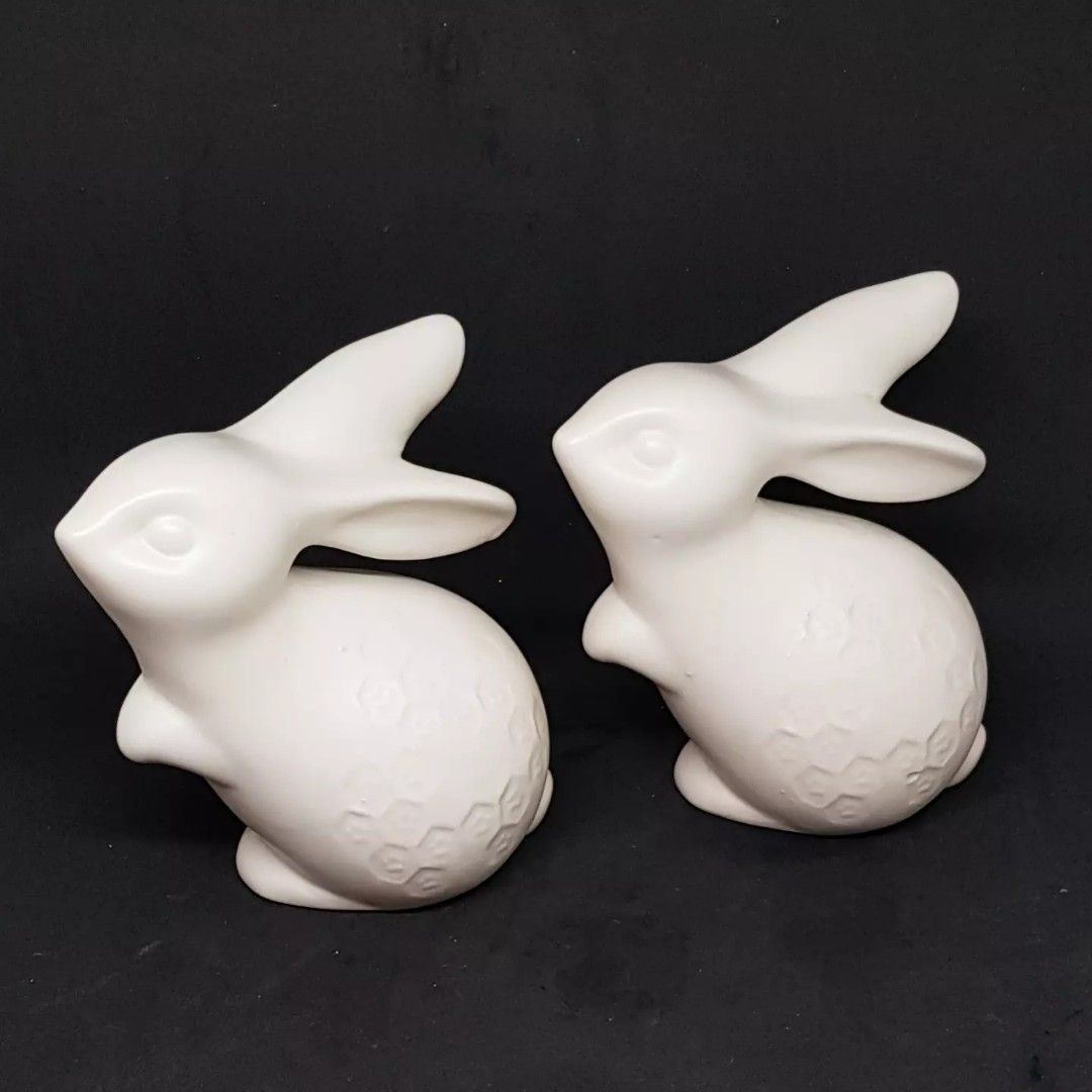 SALE White ceramic easter bunnies rabbit decor (Category: Other Home Decor) located in Cavite. Submitted by buywhatulove (Listing ID 1282016286, Image 2). Description: 295 each 550 set.