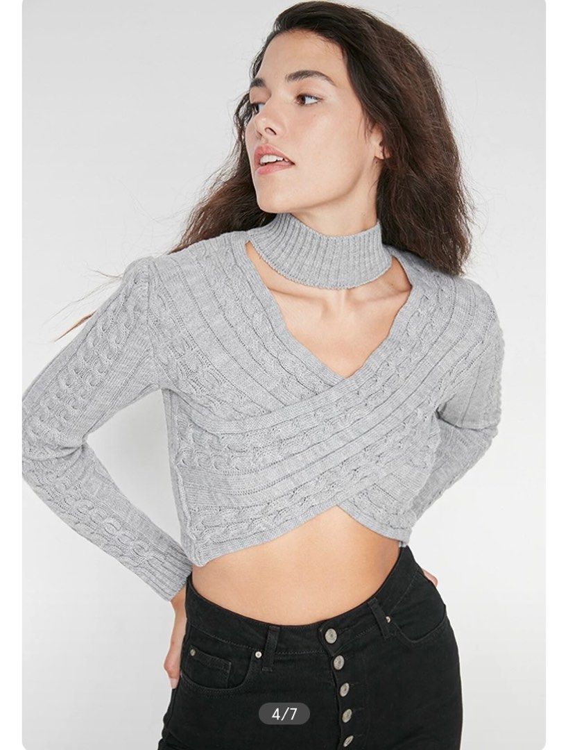 Wrap crop 2025 jumper